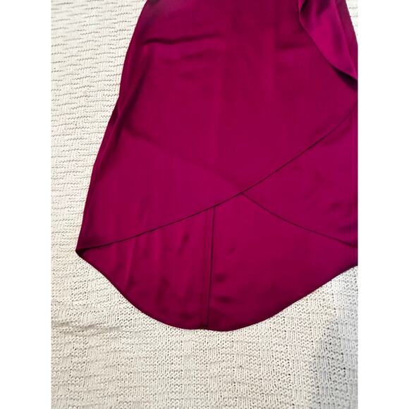 St John Liquid Satin Cap Sleeve Cocktail Dress Boysenberry 10 - Picture 6 of 10